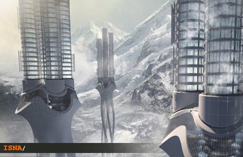 برج آب هيماليا در ميان كوهستان