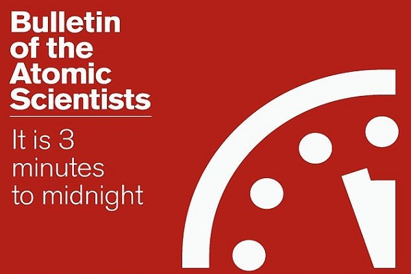 «ساعت قیامت» به سه دقیقه تا نیمه‌شب رسید