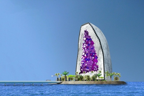 طراحی هتلی به شکل یاقوت بنفش+تصاویر