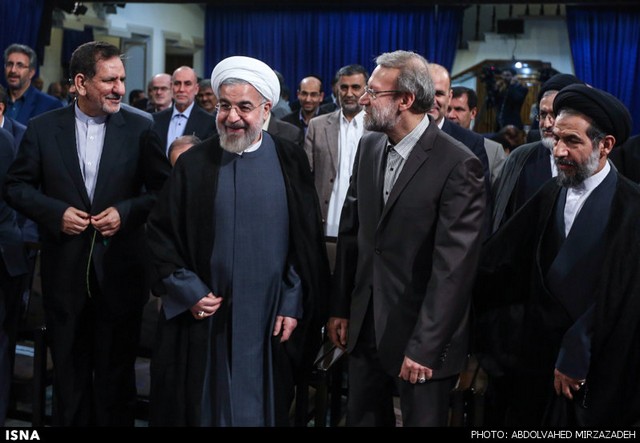دیدار رییس و نمایندگان مجلس با روحانی (عکس)