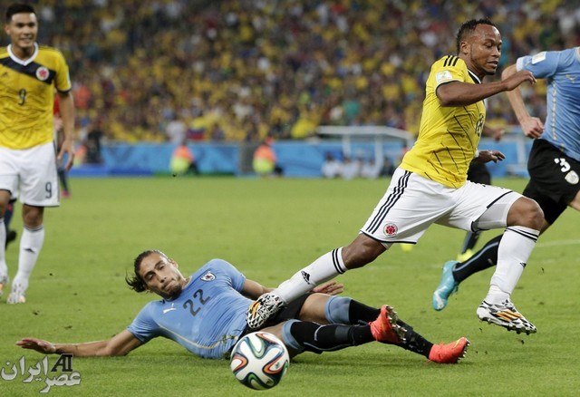 مسابقه کلمبیا و اوروگوئه (عکس)