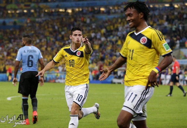مسابقه کلمبیا و اوروگوئه (عکس)