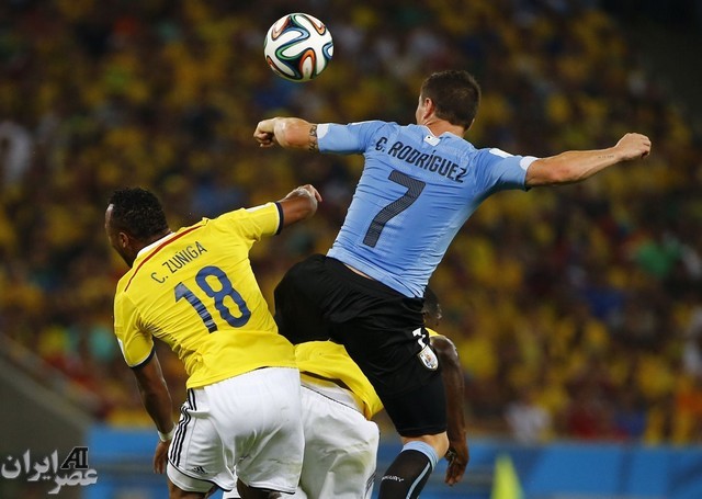 مسابقه کلمبیا و اوروگوئه (عکس)