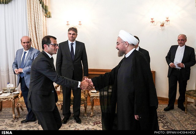 دیدار وزرای خارجه ونزوئلا ولبنان باروحانی (عکس)