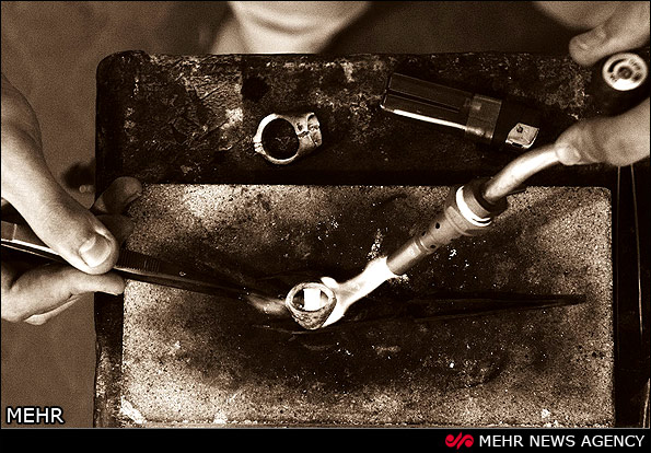 کارگاه انگشترسازی- قم (عکس)