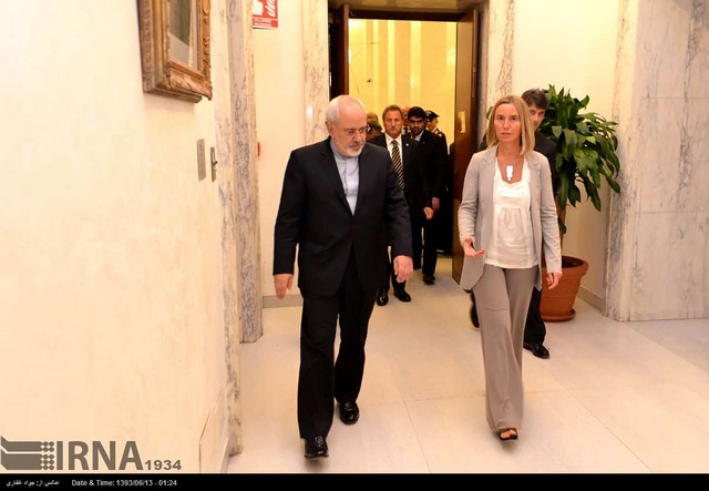 دیدار ظریف با  وزیر خارجه و رییس سنای ایتالیا (عکس)