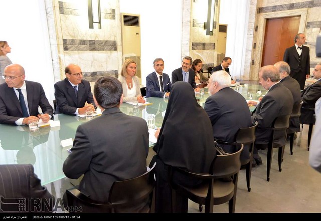 دیدار ظریف با  وزیر خارجه و رییس سنای ایتالیا (عکس)