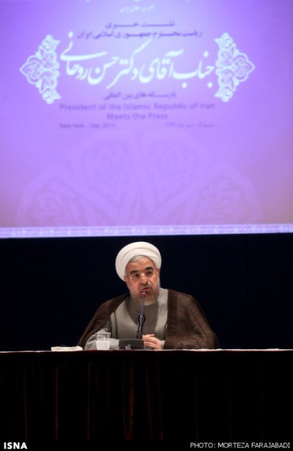 نشست خبری روحانی در نیویورک (عکس)