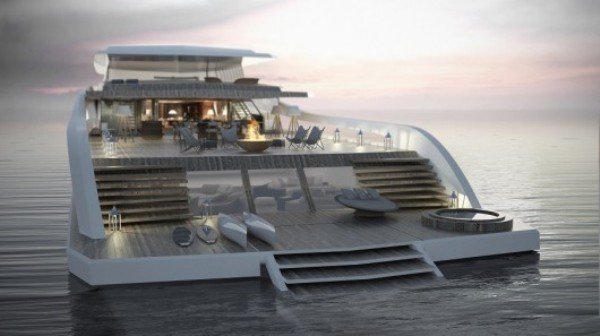 قایق پیشرفته‌ای شبیه ویلای ساحلی