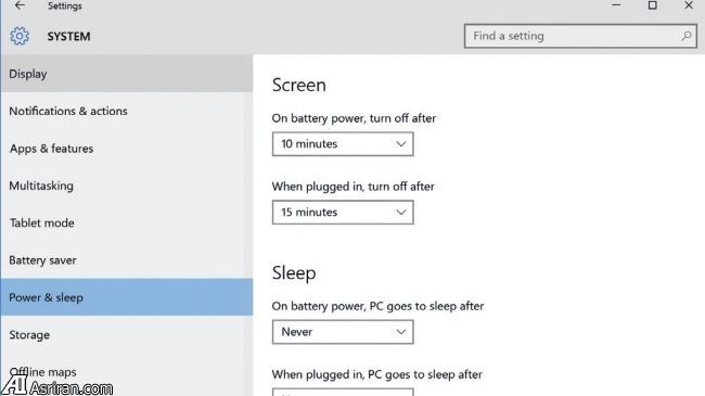 افزایش عمر باتری در دستگاه های مجهز به ویندوز 10 افزایش عمر باتری در دستگاه های مجهز به ویندوز 10