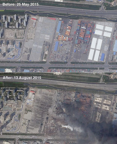 تلفات انفجارهای چین به 85 تن رسید تلفات انفجارهای چین به 85 تن رسید