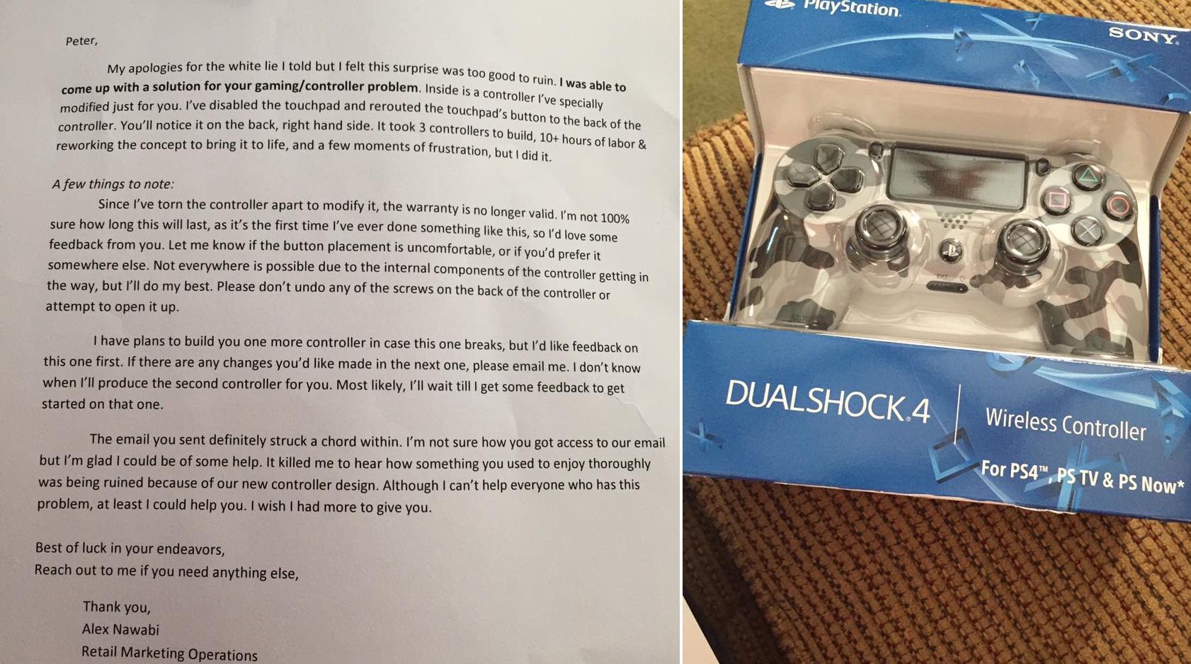 کمک به یک معلول برای انجام بازی کامپیوتری محبوبش