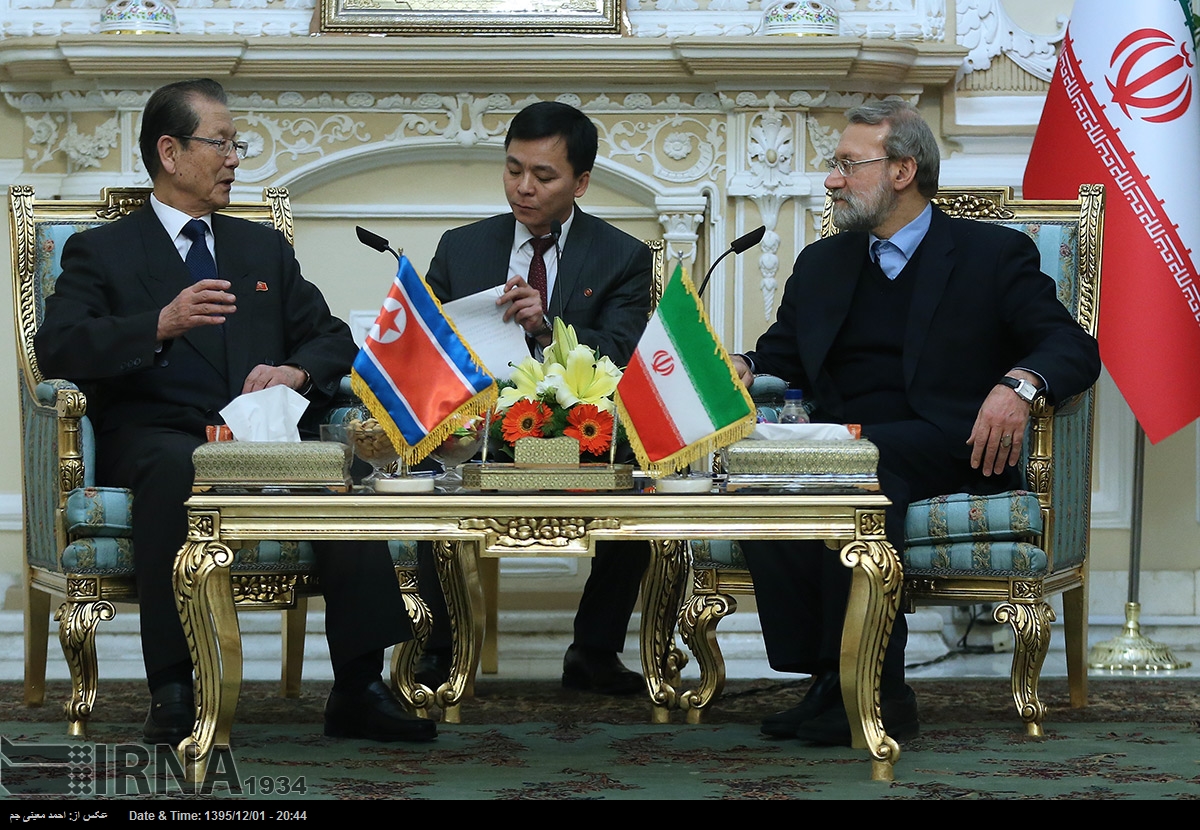 دیدار رئيس پارلمان کره شمالی با لاریجانی (+عکس)