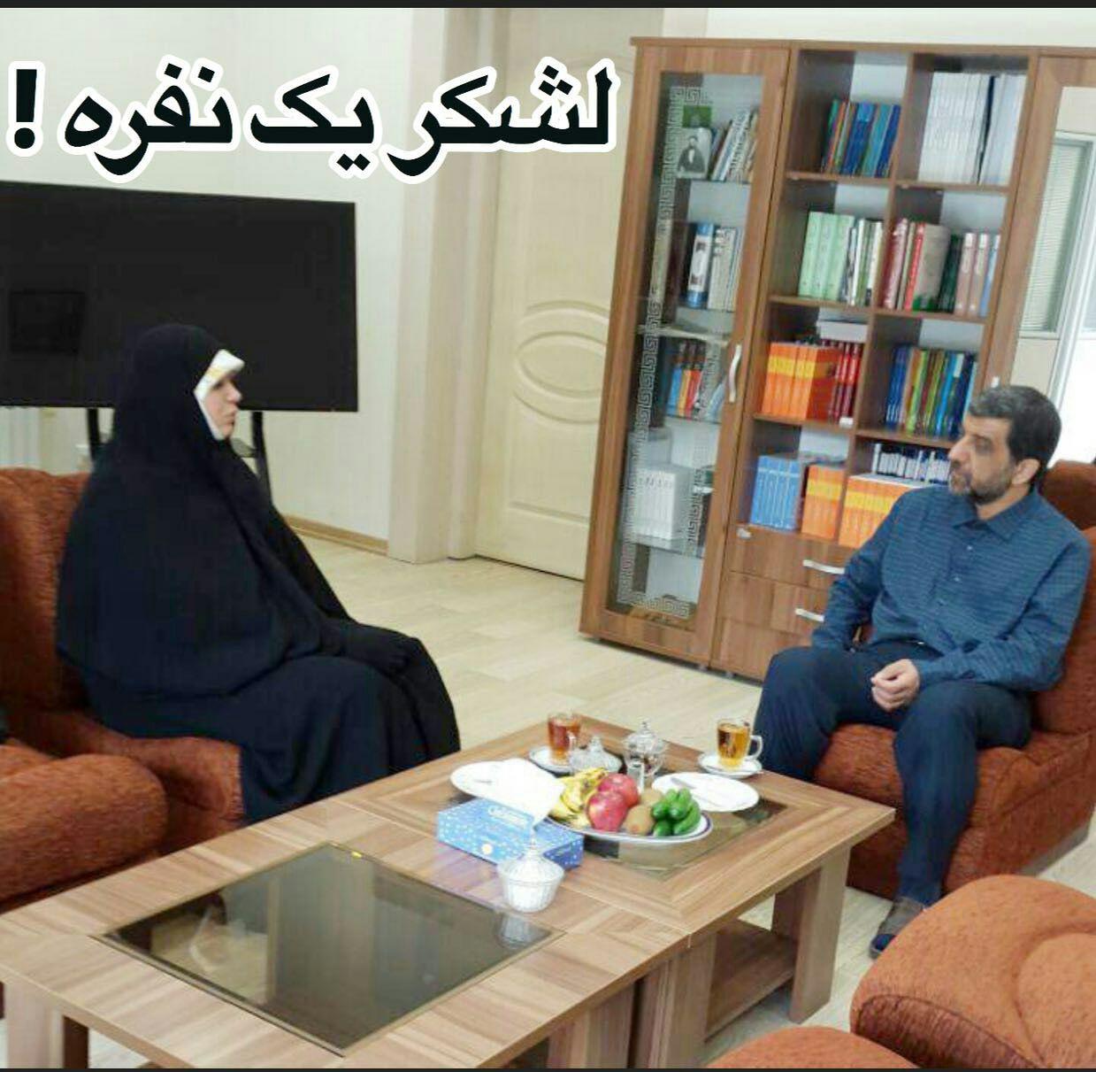 دیدار ضرغامی و الهام چرخنده: هنرمند واقعی است/ به آیات و روایات مستند است (+عکس)