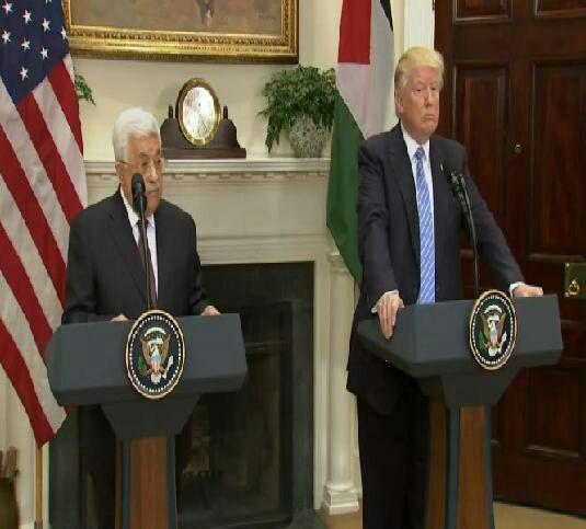 دیدار محمود عباس با ترامپ در کاخ سفید (+عکس)