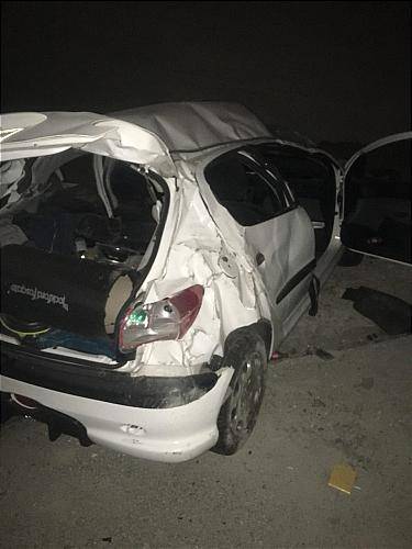 سقوط آزاد پژو 206 از پل بزرگراه همت (+عکس)