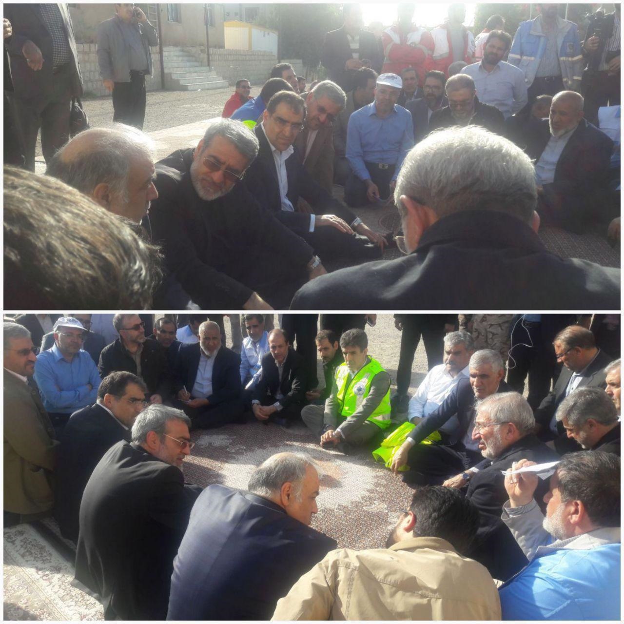 حضور وزیر کشور در مناطق زلزله&zwnj;زده سرپل ذهاب (عکس)