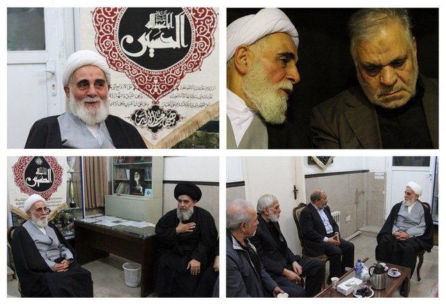 حضور ناطق&zwnj;نوری در مراسم روضه حزب موتلفه (+عکس)