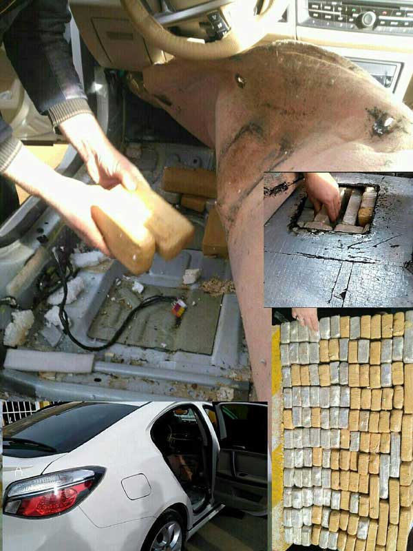 کشف هروئین از داخل یک خودروی لوکس (+عکس) کشف هروئین از داخل یک خودروی لوکس (+عکس)
