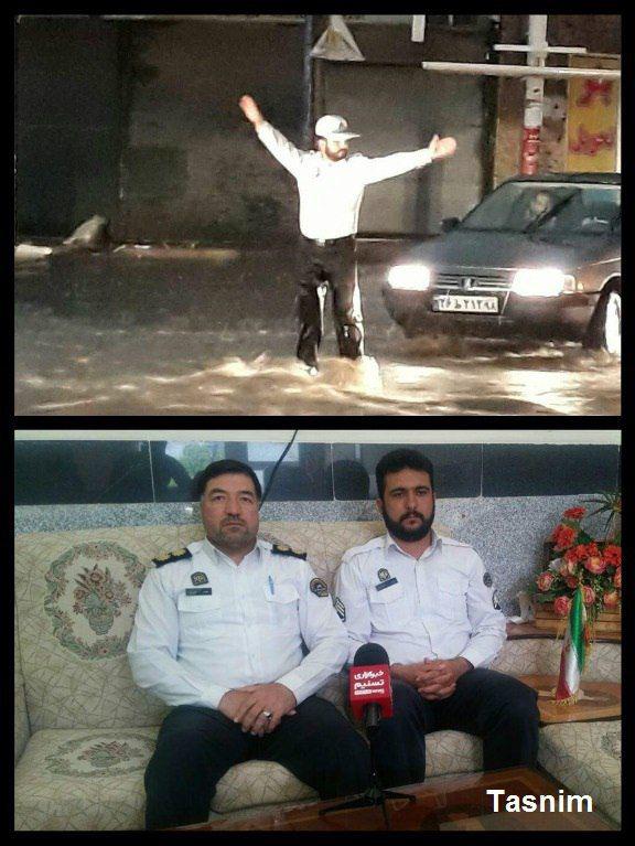 خدمت رسانى پلیس در میان سیلاب (+عکس)/ انتظار تشویق نداشتم؛ این وظیفه ذاتی من بود خدمت رسانى پلیس در میان سیلاب (+عکس)/ انتظار تشویق نداشتم؛ این وظیفه ذاتی من بود