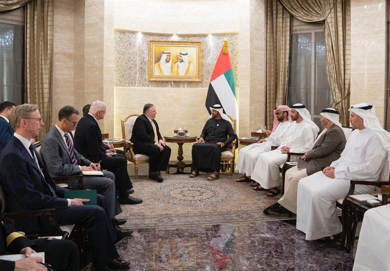 دیدار پامپئو با ولیعهد ابوظبی (عکس)