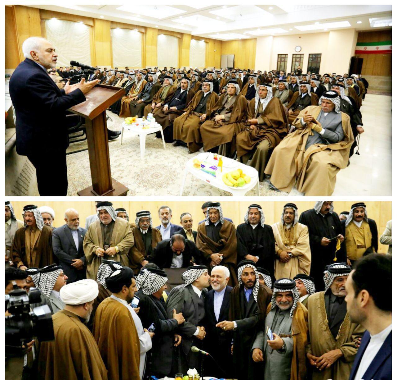 دیدار سران قبایل و عشایر عراق با ظریف (+عکس)