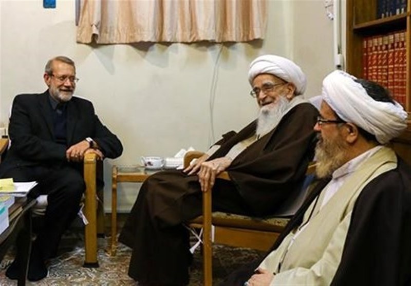 دیدار رئیس مجلس با مراجع تقلید در قم