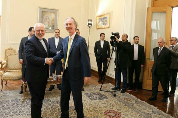 دیدار نماینده ویژه سازمان ملل در امور سوریه با ظریف