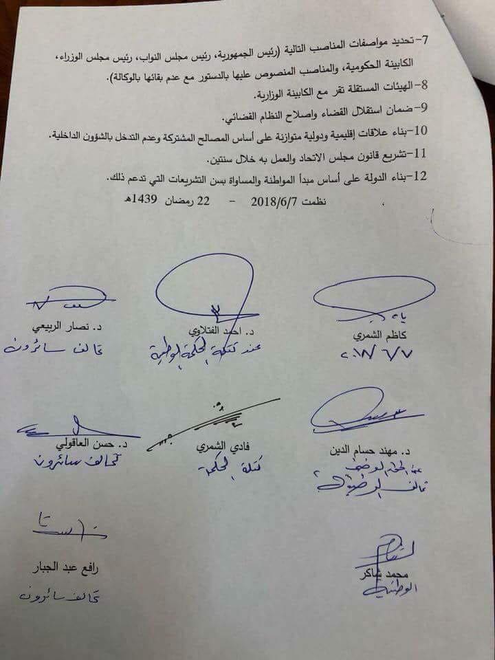 تشکیل ائتلاف مقتدی صدر، حزب کمونیست، عمار حکیم و ایاد علاوی / برنامه: اصلاح اقتصادی، عدم مرکزگرایی، عدم سیاسی کاری در نهادهای نظامی تشکیل ائتلاف مقتدی صدر، حزب کمونیست، عمار حکیم و ایاد علاوی / برنامه: اصلاح اقتصادی، عدم مرکزگرایی، عدم سیاسی کاری در نهادهای نظامی