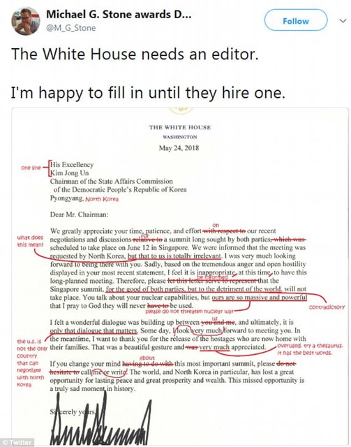 ترامپ در املاء مردود شد!/ &laquo;دونالد، بعد از کلاس بیا پیش من&raquo;