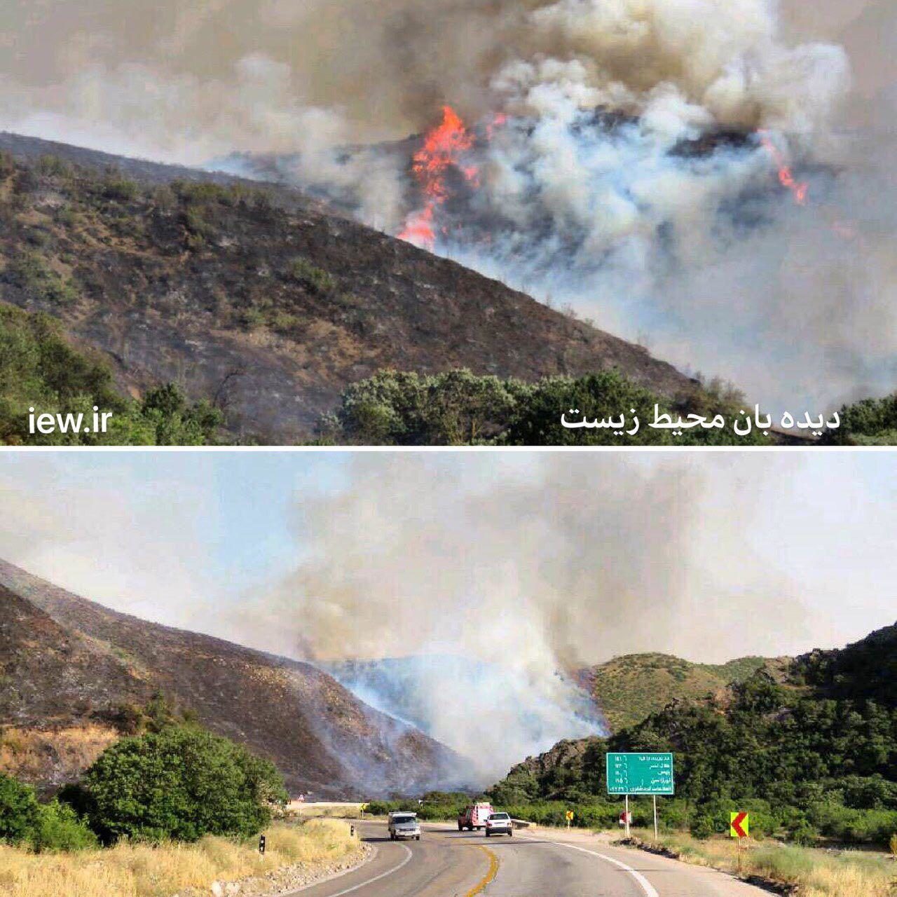 آتش سوزی مهیب در پارک ملی گلستان (عکس)