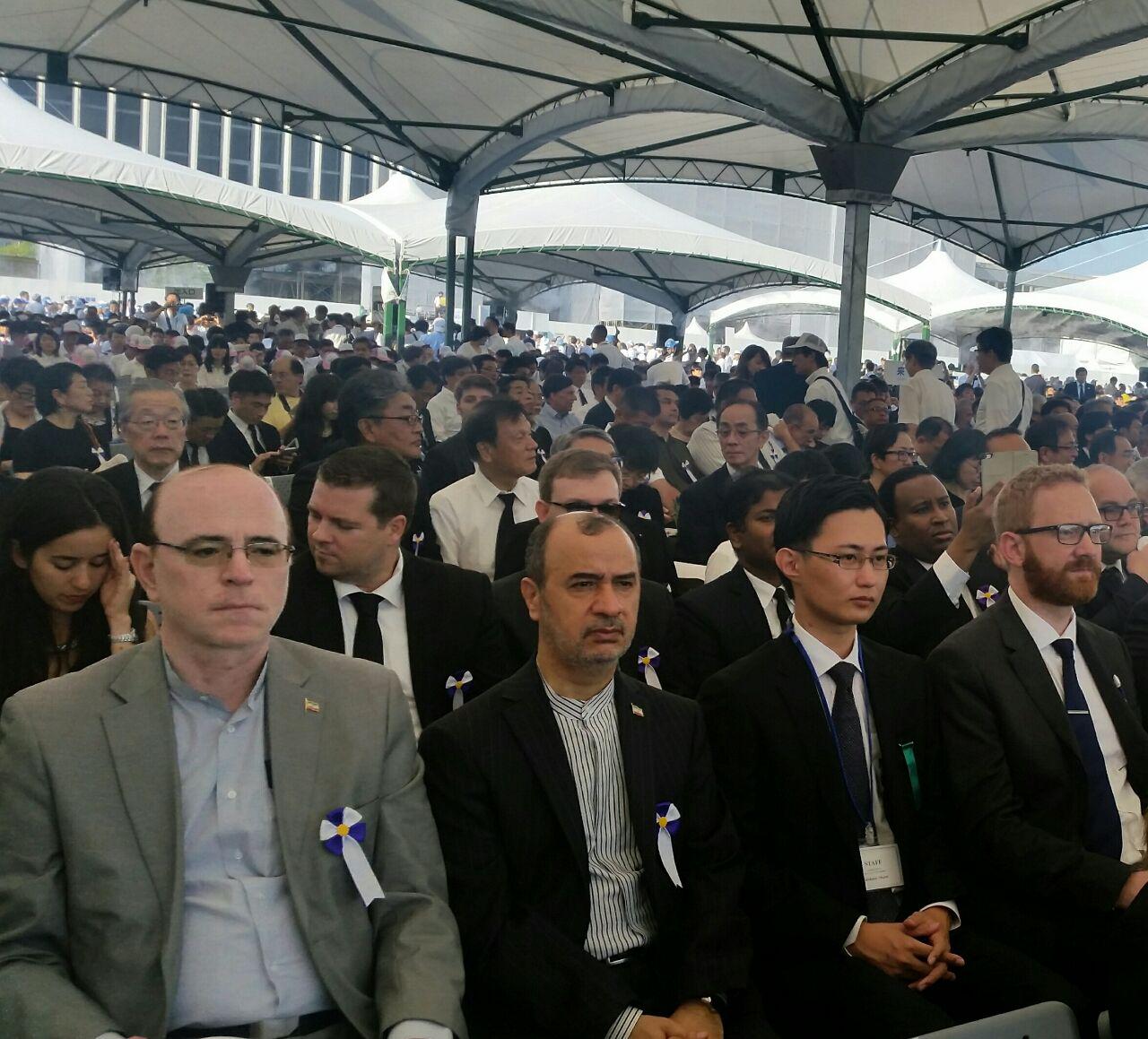 حضور دیپلمات های ایرانی در مراسم یادبود قربانیان حمله اتمی هیروشیما و ناکازاکی