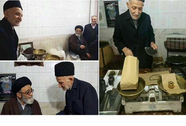 امام جمعه تبریز در مغازه پیرمرد خبرساز این روزها (عکس)