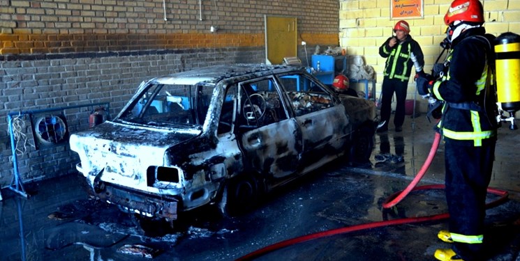 انفجار کپسول CNG پراید با 3 نفر مجروح در بجنورد (+عکس)