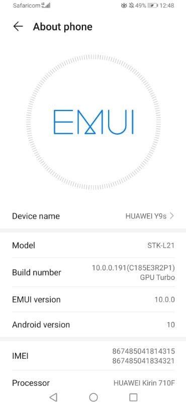 انتشار آپدیت EMUI 10 برای Huawei Y9s و Huawei Y9 Prime 2019