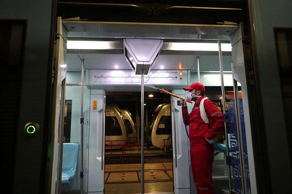 ضد عفونی واگن&zwnj;های مترو 