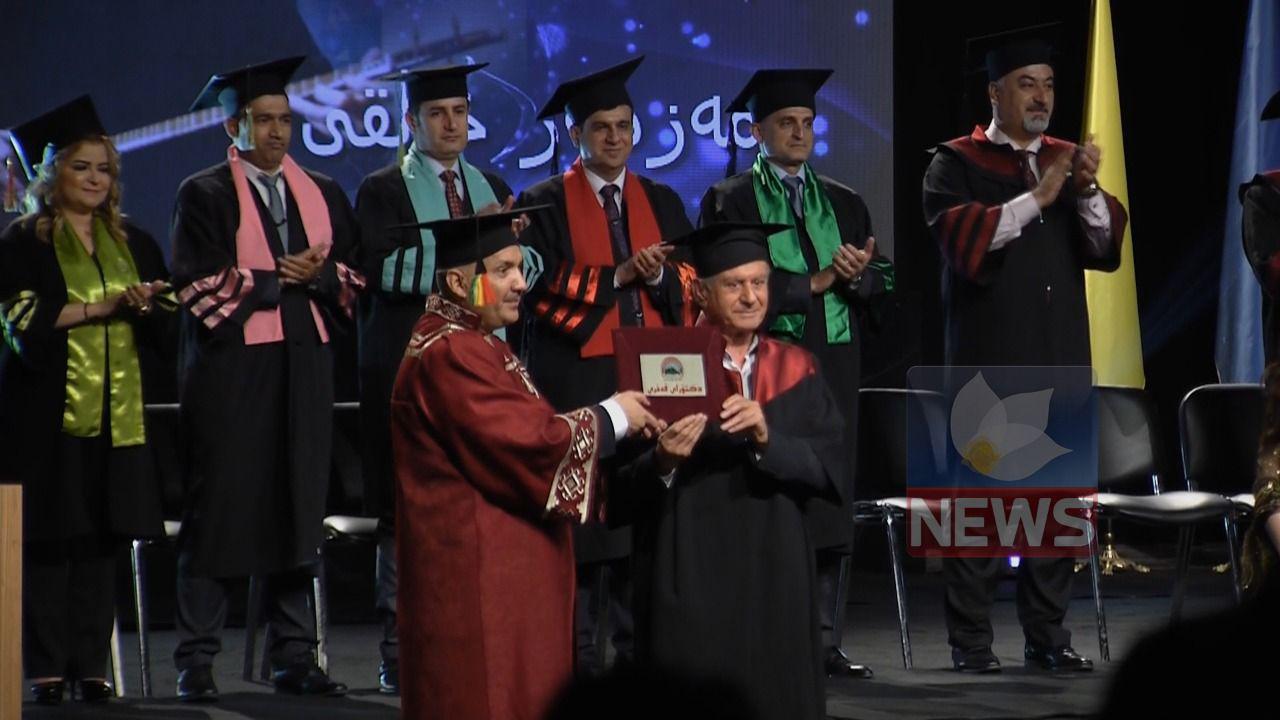 اعطای دکترای افتخاری دانشگاه سلیمانیه به مظهر خالقی