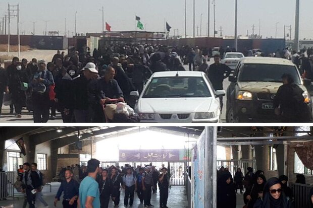 خروج 40 هزار زائر اربعین طی امروز از مرز مهران