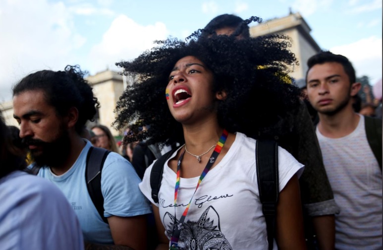 اعتراضات رقصان کلمبیا (+عکس)/ تجمع 40 هزار نفری در مرکز پایتخت