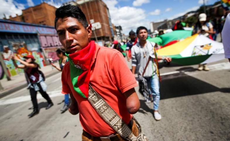 اعتراضات رقصان کلمبیا (+عکس)/ تجمع 40 هزار نفری در مرکز پایتخت