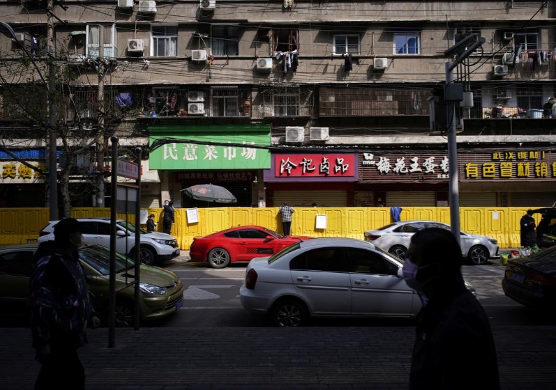 نمایی ز مرزبندی پلاستیکی در ووهان چین