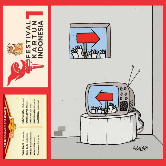 جایزه اندونزی برای کاریکاتوریست شیرازی جایزه اندونزی برای کاریکاتوریست شیرازی