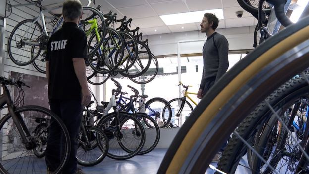 یک دوچرخه فروشی در بریتانیا