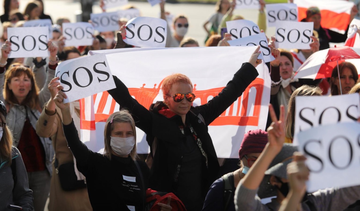 اعتراض زنان به لوکاشنکو