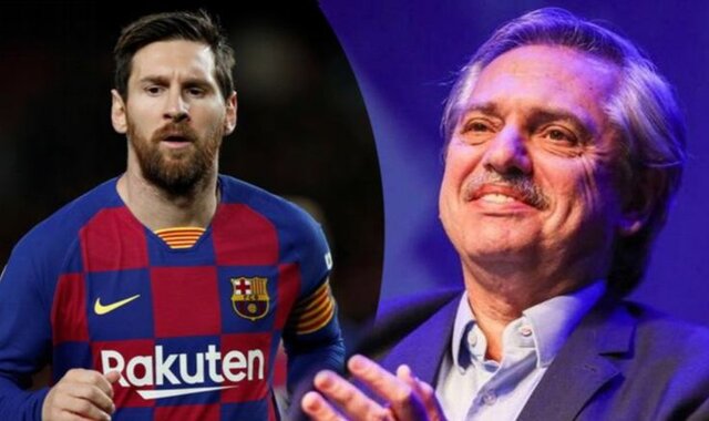 رییس جمهور آرژانتین و مسی