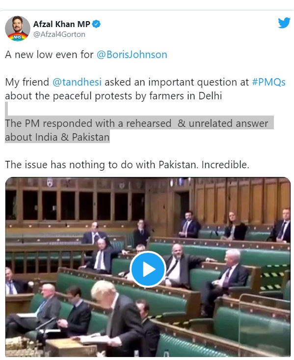 گیج شدن نخست&zwnj;وزیر بریتانیا در پارلمان: اعتراض کشاورزان یا درگیری با پاکستان؟