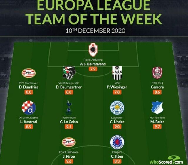 بیرانوند در تیم منتخب