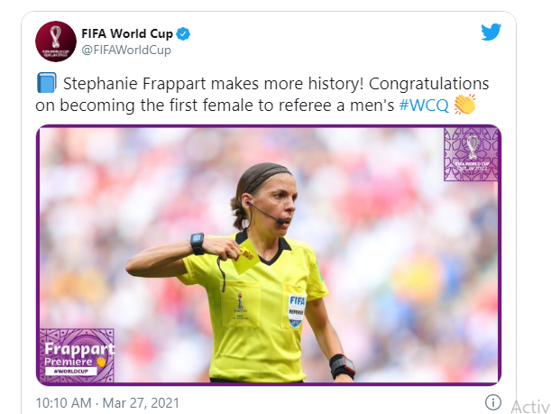 برای اولین بار، سوت یک داور زن در مقدماتی جام جهانی فوتبال برای اولین بار، سوت یک داور زن در مقدماتی جام جهانی فوتبال