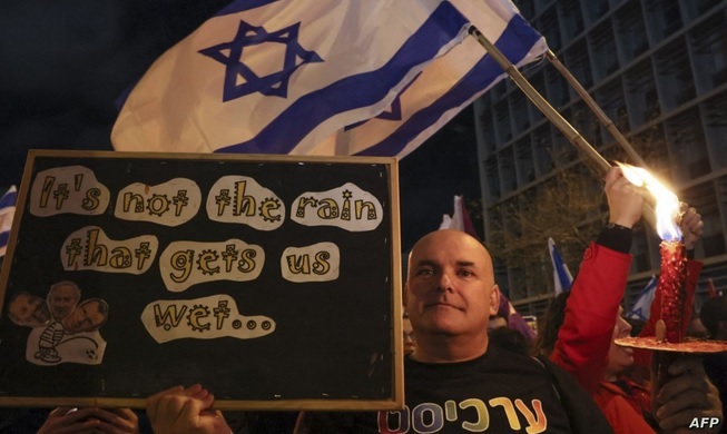 پنجمین هفته تظاهرات بزرگ علیه نتانیاهو در اسراییل (+عکس)