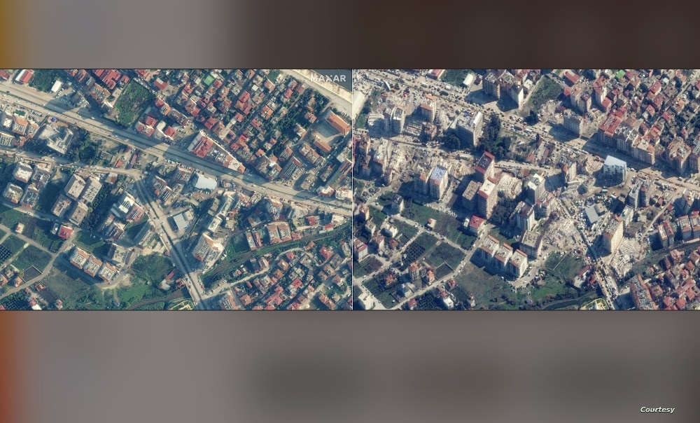 قبل و بعد از زلزله ترکیه و سوریه (عکس)